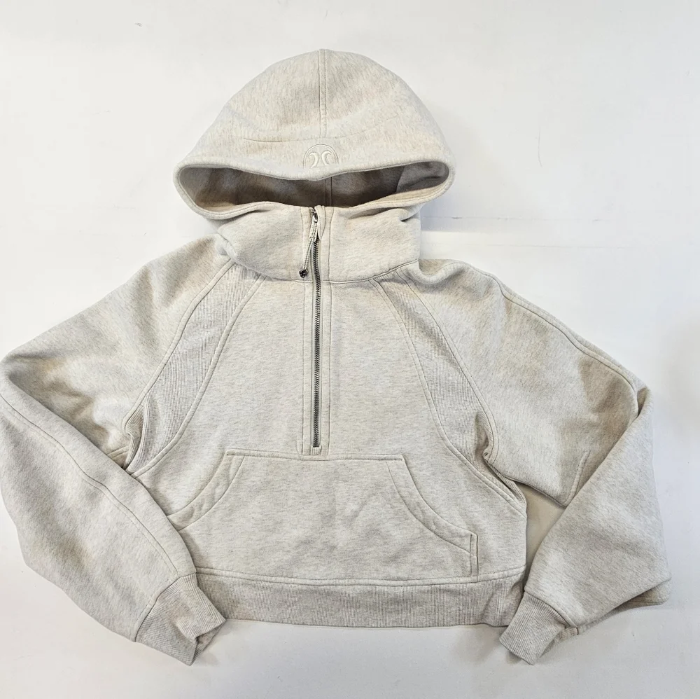 Lululemon LW3DUSS Scuba Oversized Half-Zip Hoodie in Grey XSmall - Picture 4 of 10